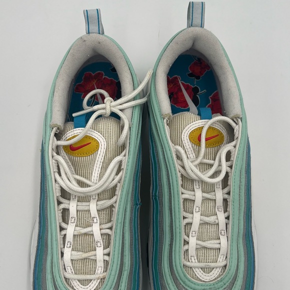 Air Max 97 Teal & Blue ‘Spring Floral' Mens Size 11 DQ7644-100 - Picture 3 of 10